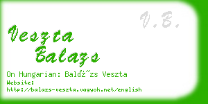 veszta balazs business card